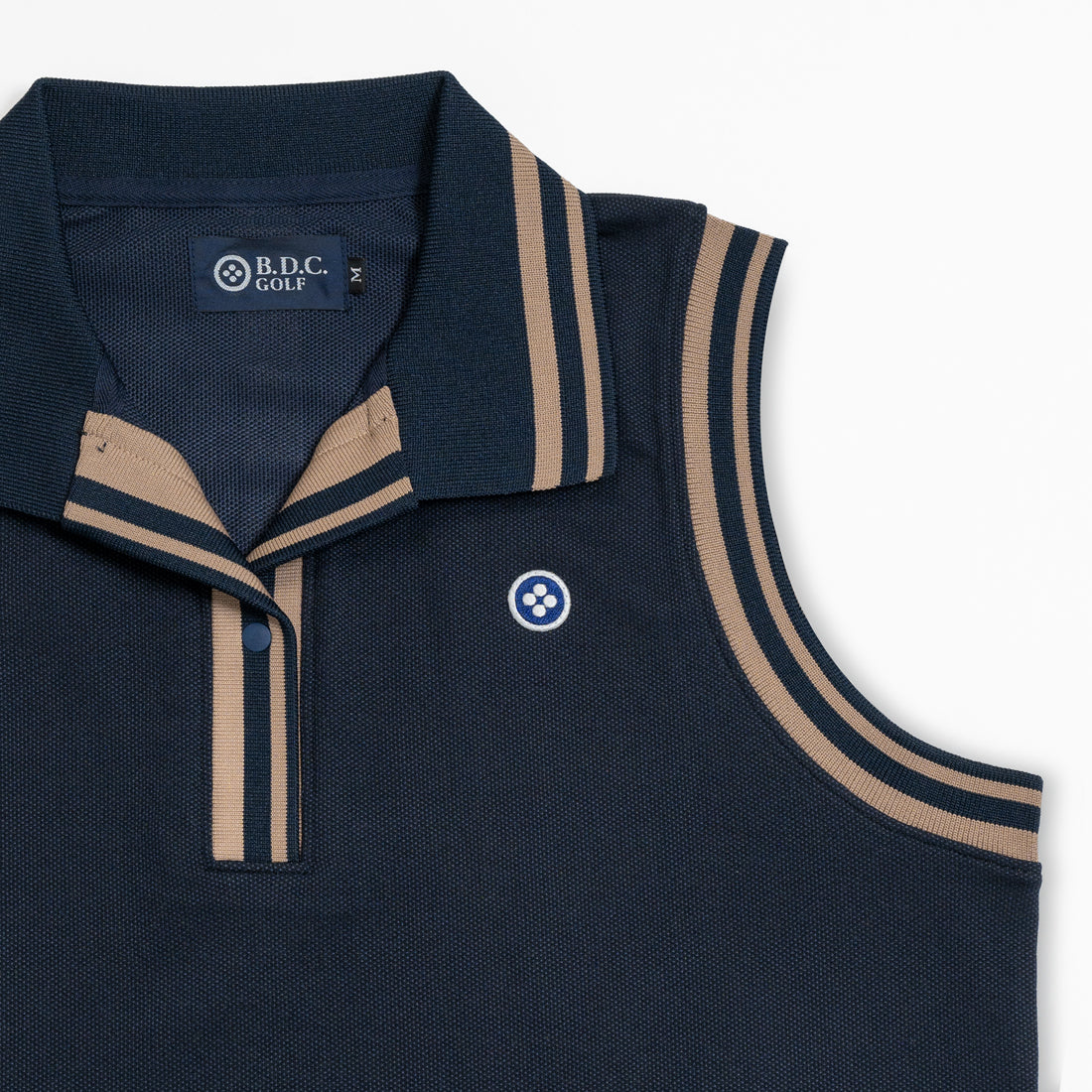 WOMEN NO SLEEVE POLO 002〈ノースリーブポロ_002_ネイビー〉