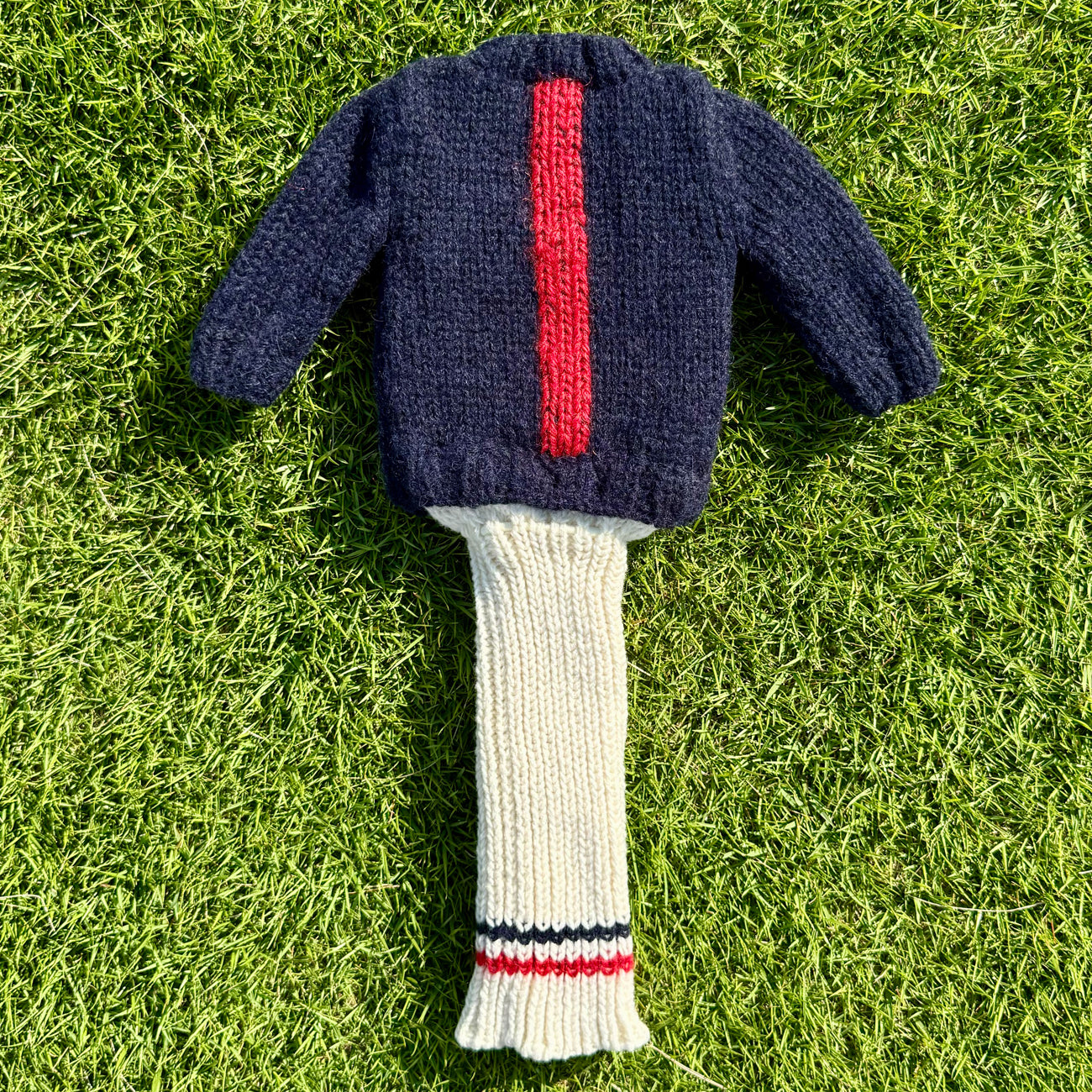 HAND KNIT HC_001 TYPE "B" 〈手編みヘッドカバー / タイプ "B" ネイビー〉
