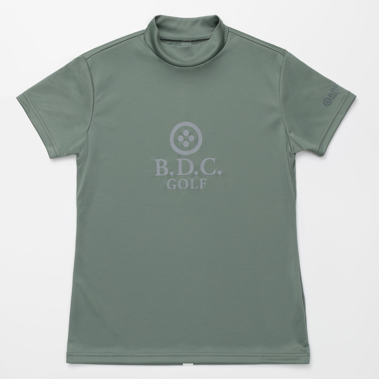 WOMEN BASIC MOCK-T〈半袖ベーシックモックネックT_カーキ〉