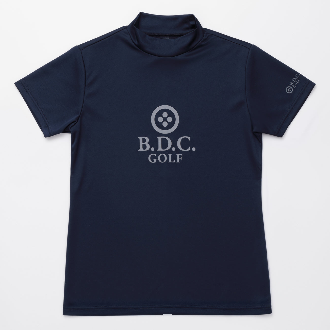 WOMEN BASIC MOCK-T〈半袖ベーシックモックネックT_ネイビー〉