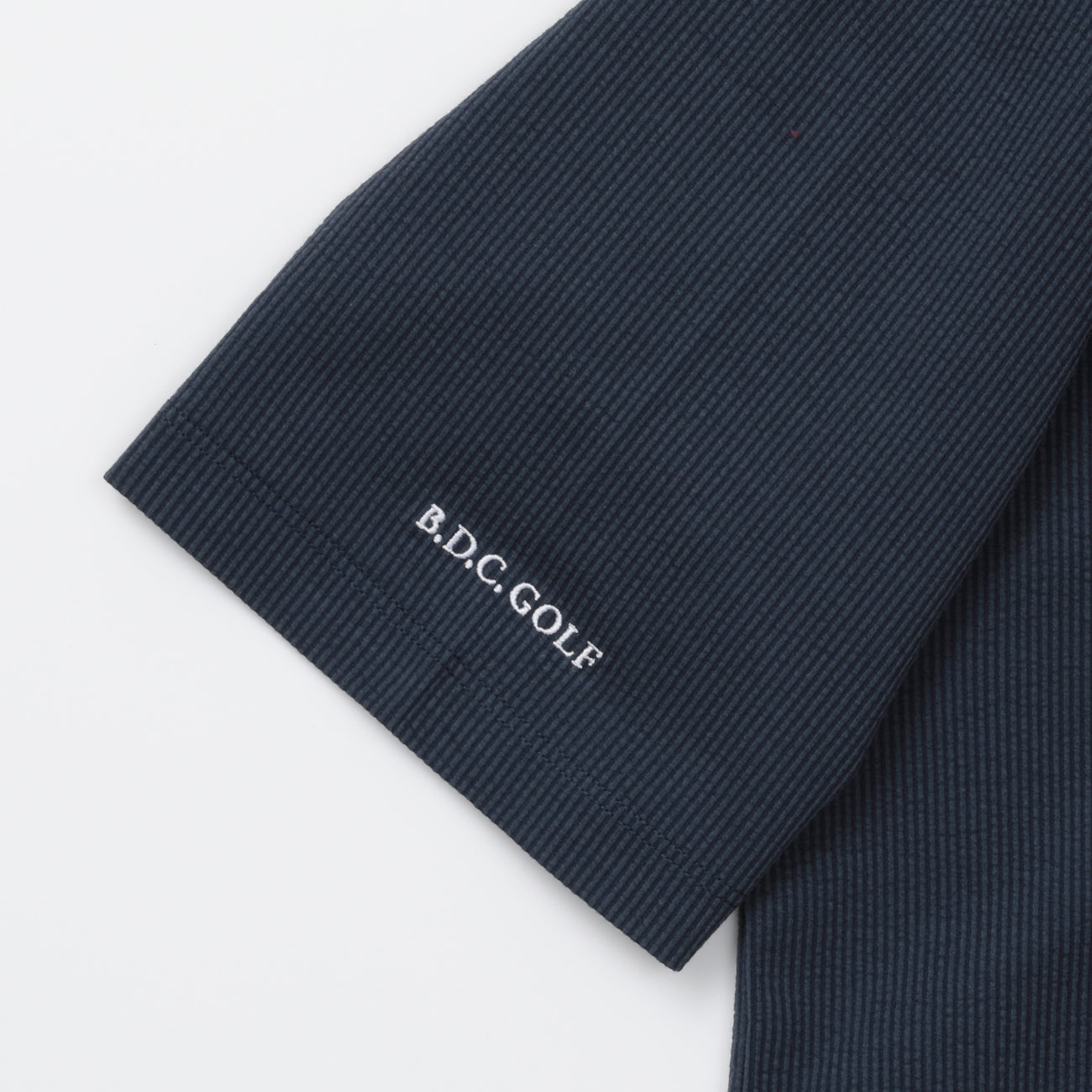 MEN SeerSucker Cleric POLO〈半袖シアサッカークレリックポロ_ネイビー〉