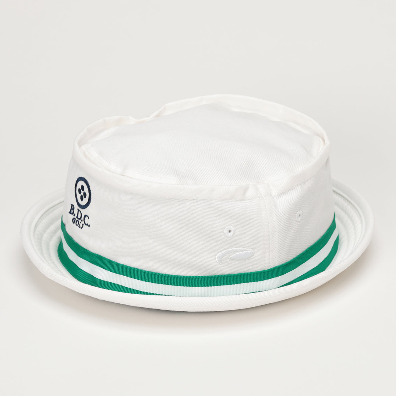 UNISEX Pukka REILLY BUCKET HAT〈Pukka製 ラインバケットハット_ホワイト×グリーン〉