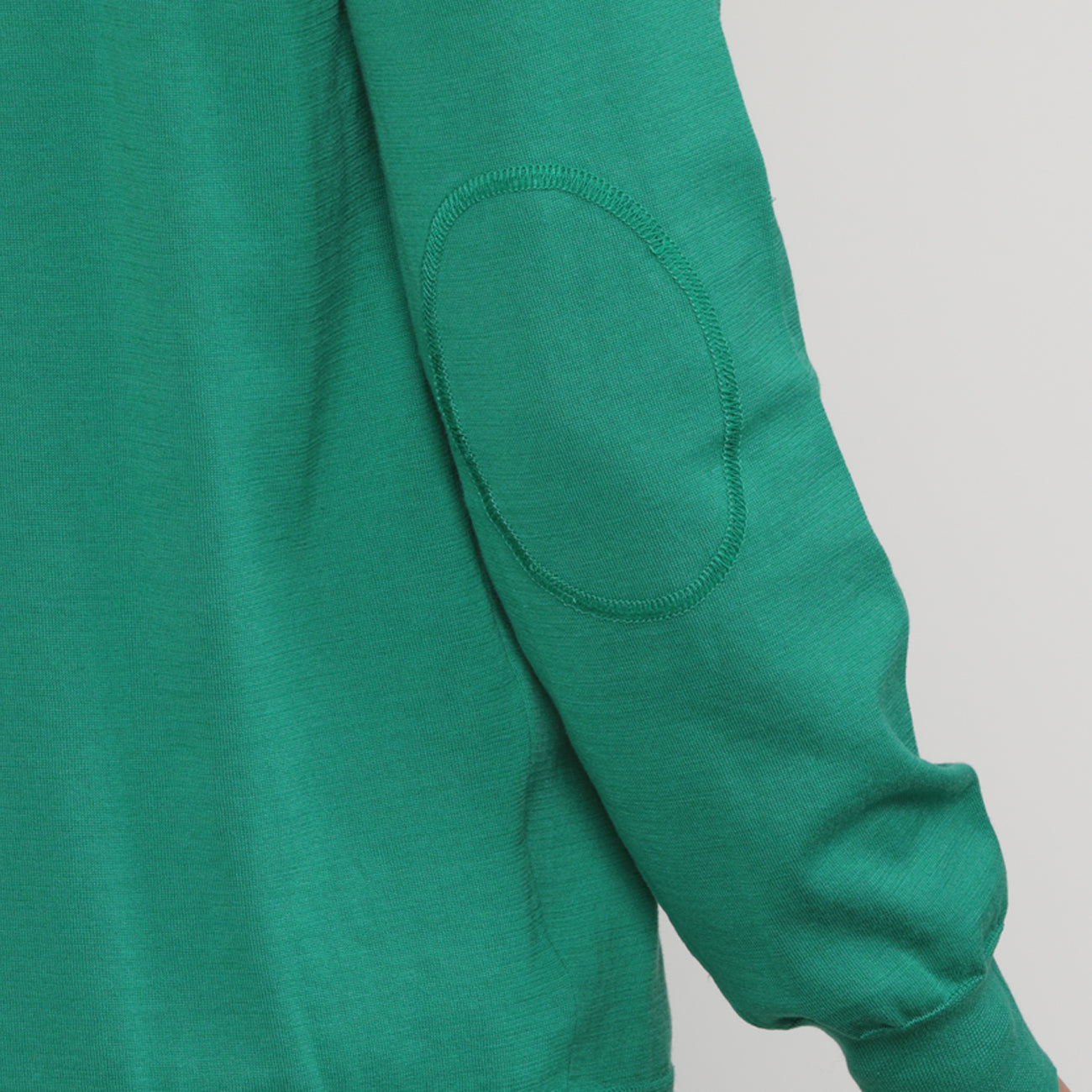 MEN MOCK-NECK SILK KNIT〈モックネックニット_ グリーン〉