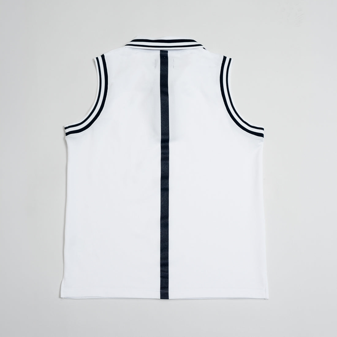 WOMEN NO SLEEVE POLO 002〈ノースリーブポロ_002_ホワイト〉 – B.D.C.
