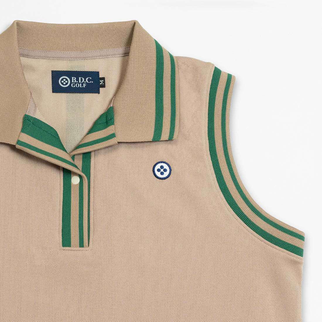 WOMEN NO SLEEVE POLO 002〈ノースリーブポロ_002_ベージュ〉 – B.D.C.