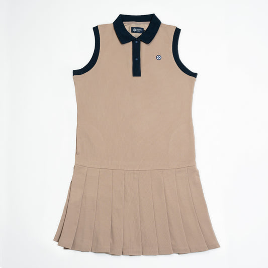 WOMEN NO SLEEVE POLO OP 002〈ノースリーブポロワンピース ベージュ 002〉