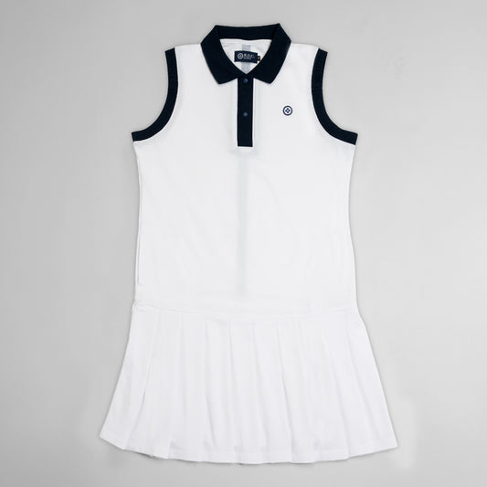 WOMEN NO SLEEVE POLO OP 002〈ノースリーブポロワンピース_ホワイト 002〉