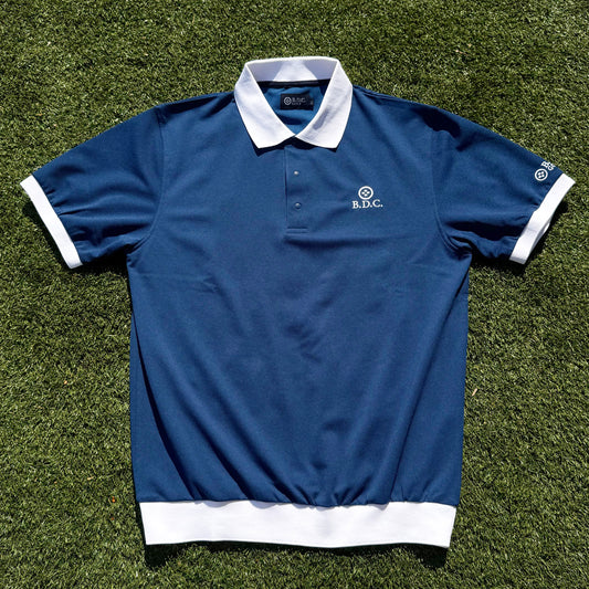 MEN RIB POLO SHIRTS 001〈リブポロ＿001_ブルー〉