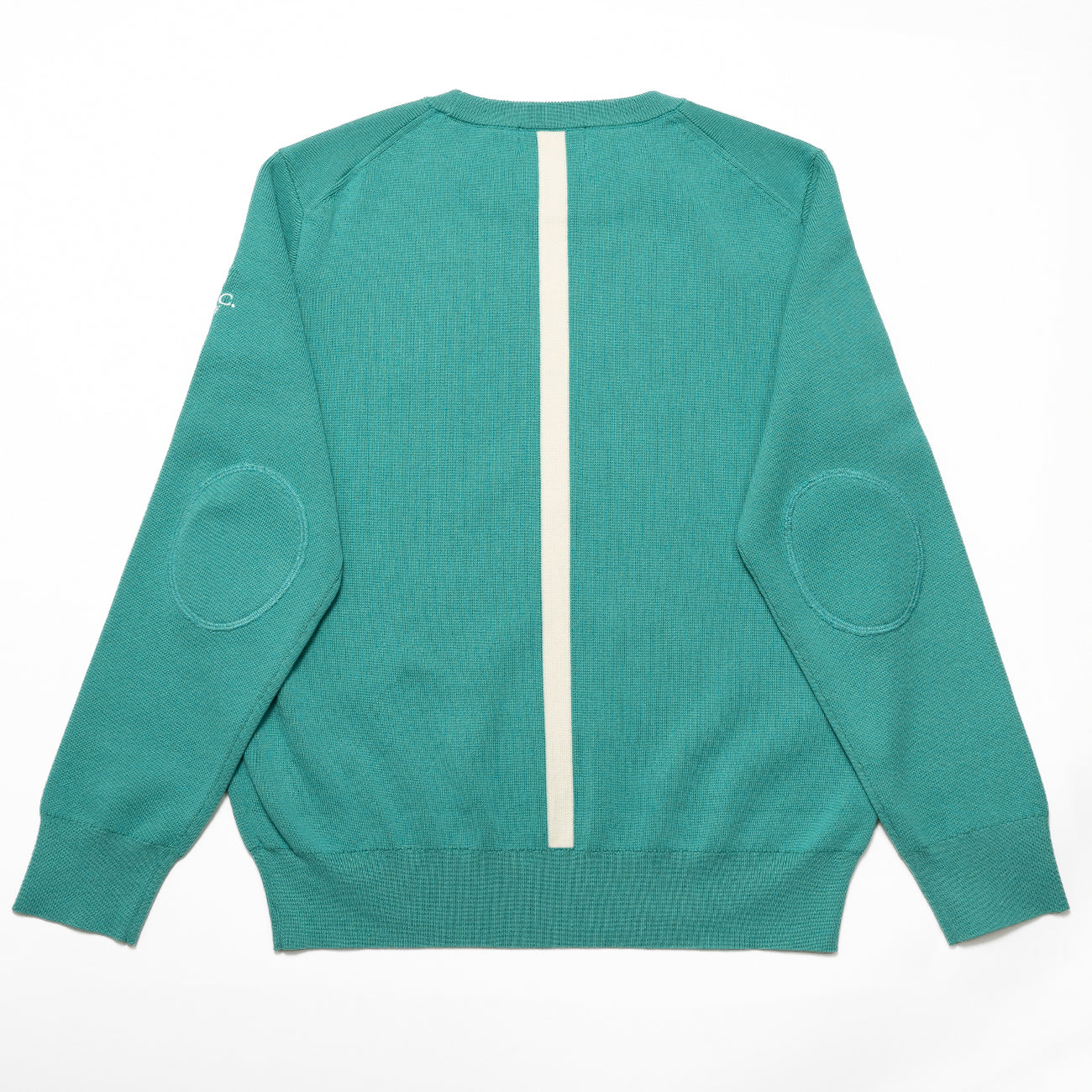 WOMEN  BASIC COTTON SILK CREW-KNIT 002〈コットン+シルク クルーネックニット_ターコイズ〉