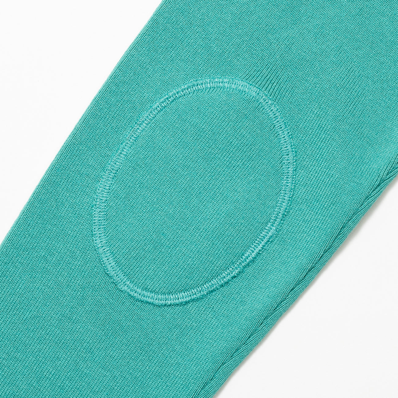 WOMEN  BASIC COTTON SILK CREW-KNIT 002〈コットン+シルク クルーネックニット_ターコイズ〉