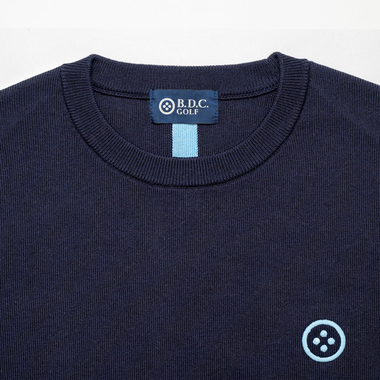 WOMEN  BASIC COTTON SILK CREW-KNIT 002〈コットン+シルク クルーネックニット_ネイビー〉