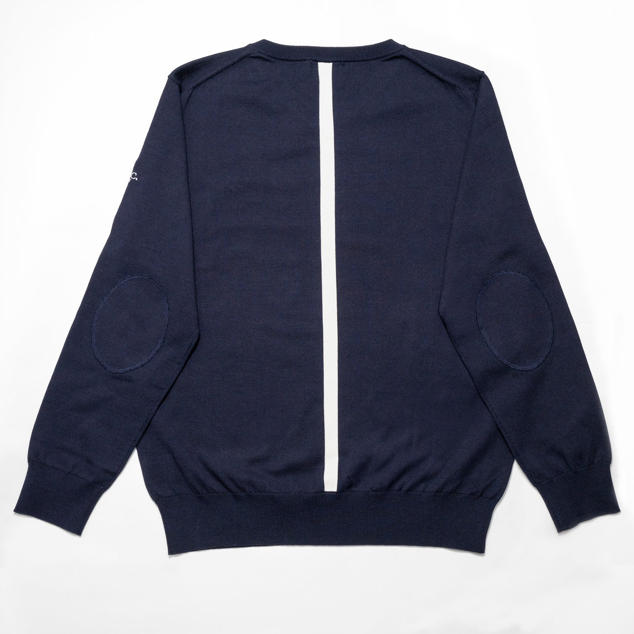 MEN  BASIC cotton_silk V-knit 002〈コットン+シルク  Vネックニット_ネイビー〉