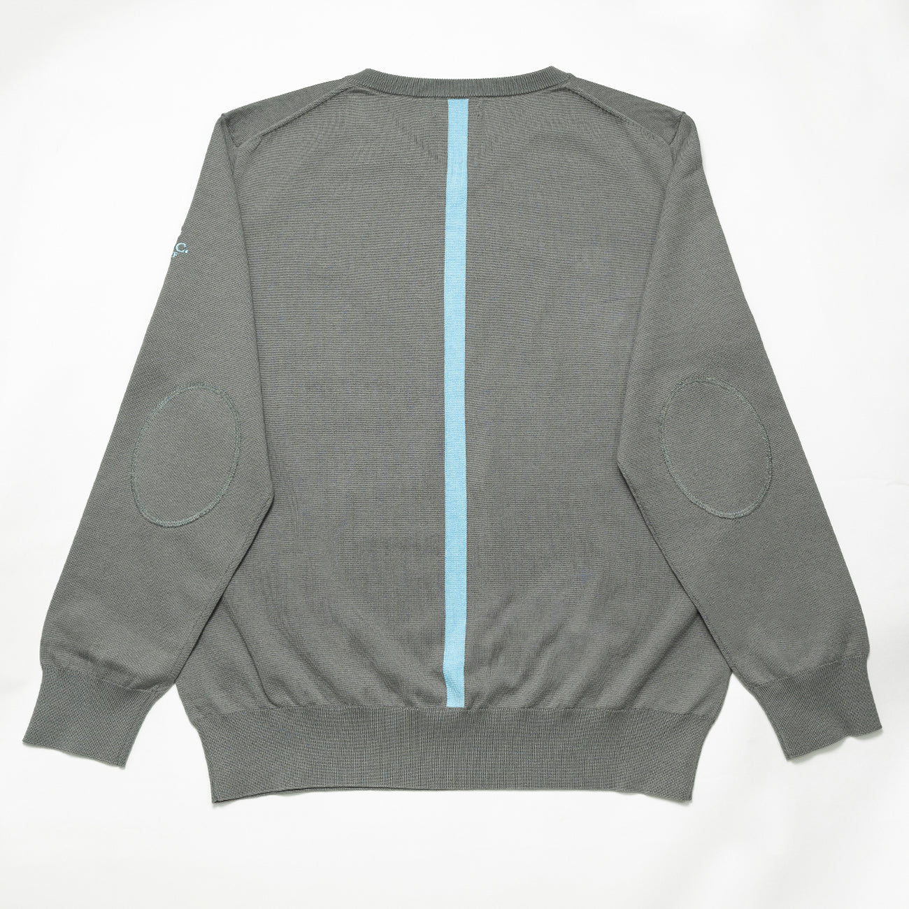 MEN  BASIC cotton_silk V-knit 002〈コットン+シルク  Vネックニット_グレー〉